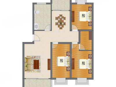 3室2厅 135.71平米
