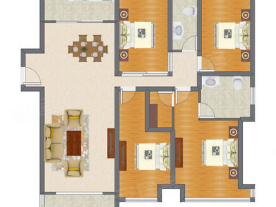 4室2厅 162.74平米