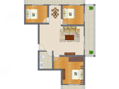 3室2厅 132.15平米