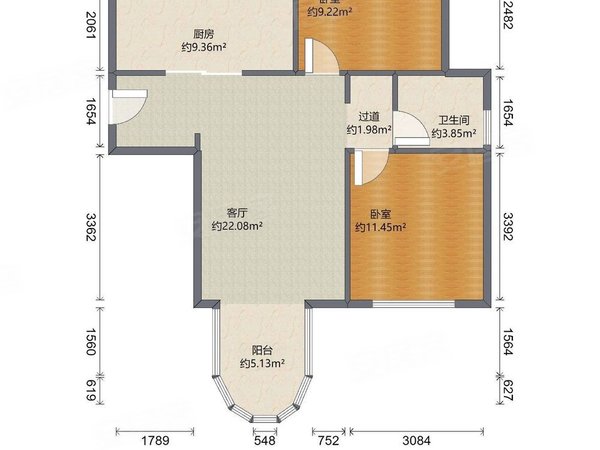 天津河西尖山路津铁泽苑津铁泽苑 2室1厅1卫