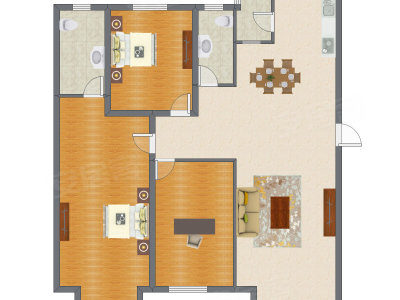 3室2厅 130.05平米