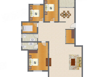 4室2厅 200.53平米