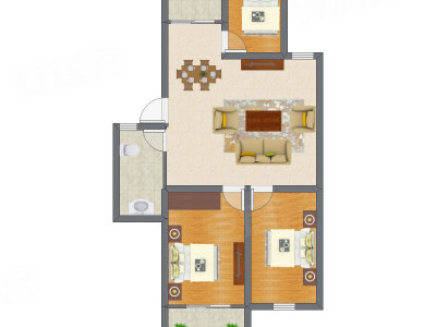 3室1厅 99.47平米