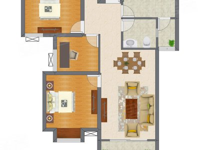 3室2厅 97.00平米
