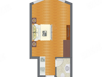 1室0厅 53.55平米