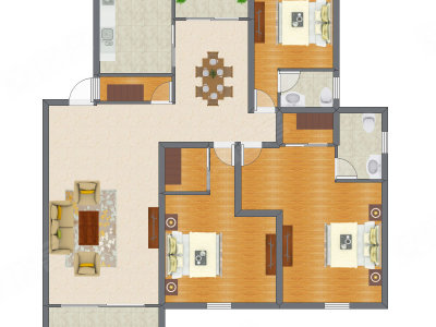 3室2厅 152.35平米