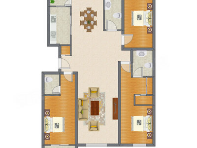 3室2厅 115.08平米