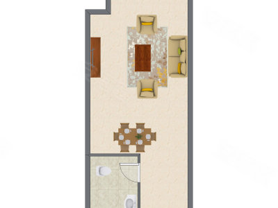 2室2厅 40.00平米户型图