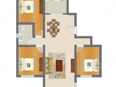 3室2厅 112.97平米