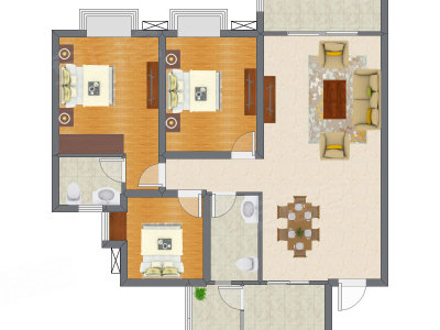 3室2厅 120.41平米