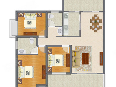3室2厅 99.40平米