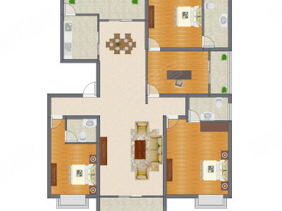 4室2厅 151.61平米