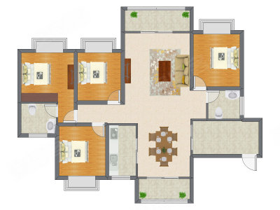 4室2厅 112.65平米