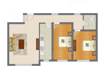 2室1厅 112.70平米