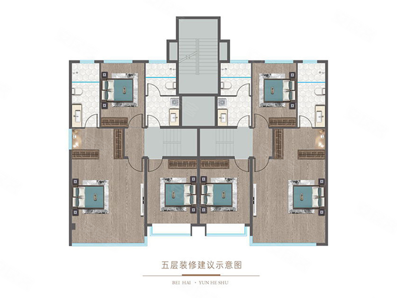 北海雲和墅4室2厅3卫195㎡南北125万