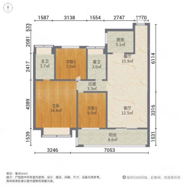 珑玺台27楼东边户,三室两卫,老证,可随时看房