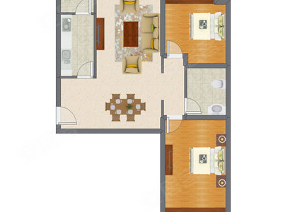 2室2厅 97.31平米