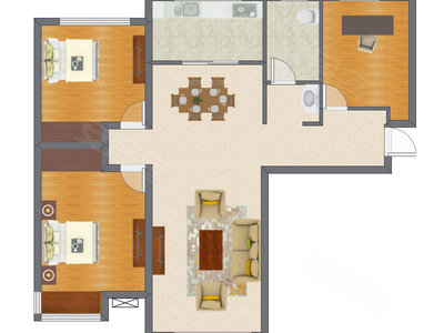 3室2厅 122.60平米