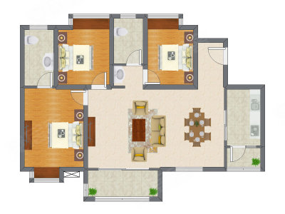 3室2厅 112.00平米