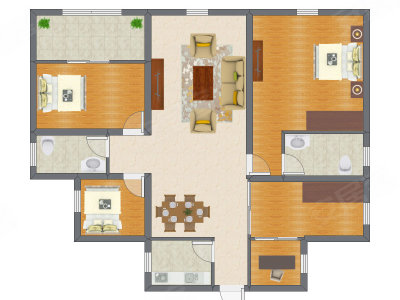 4室2厅 118.84平米