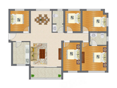 5室2厅 118.70平米