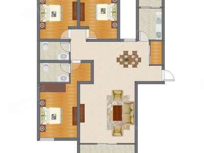 3室2厅 141.98平米