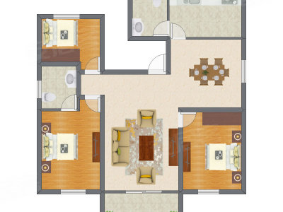 3室2厅 92.85平米