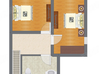2室1厅 95.50平米