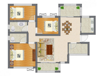 3室2厅 105.60平米