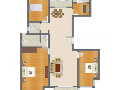 4室2厅 140.69平米