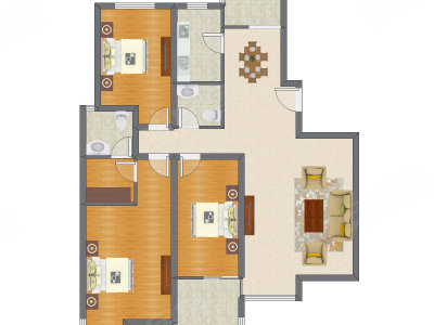 3室2厅 145.41平米