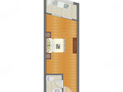 1室0厅 50.00平米户型图