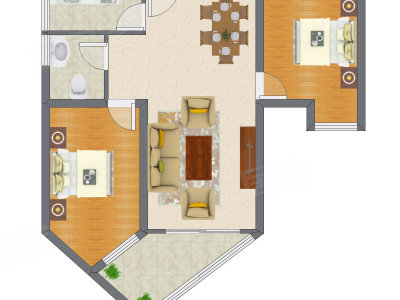 2室2厅 99.35平米