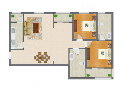 2室2厅 112.00平米