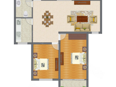 2室2厅 79.05平米