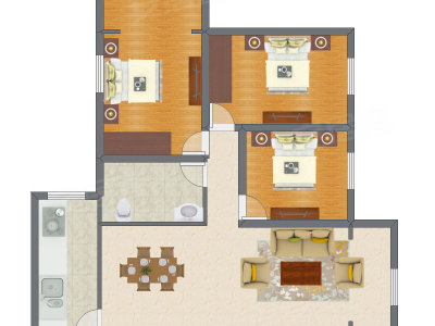 3室2厅 130.54平米