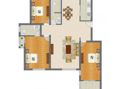 3室2厅 147.81平米