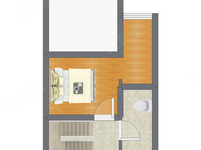 1室2厅 42.00平米户型图