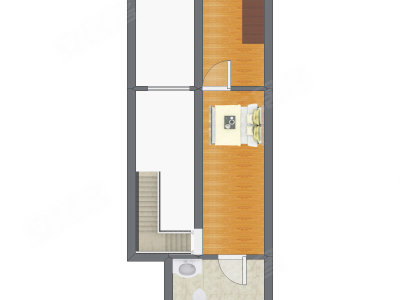 1室1厅 58.32平米