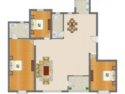 3室2厅 172.82平米