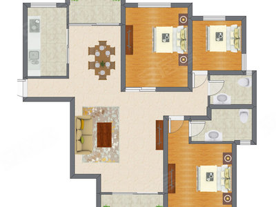 3室2厅 141.11平米
