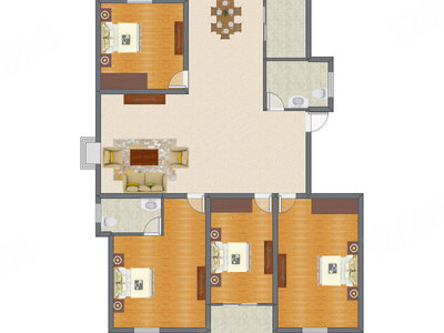 4室2厅 159.42平米