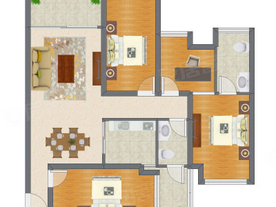 3室2厅 88.56平米