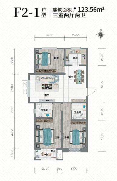 二环里现房,环境优美,万滨·锦里二手房,173万,3室2厅,2卫,123.