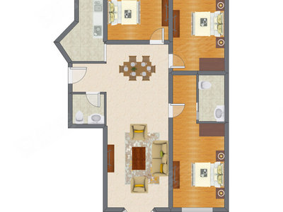 3室2厅 144.98平米