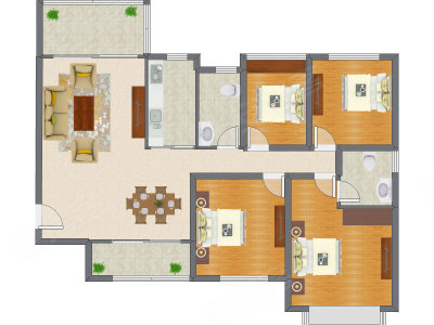 4室2厅 139.26平米