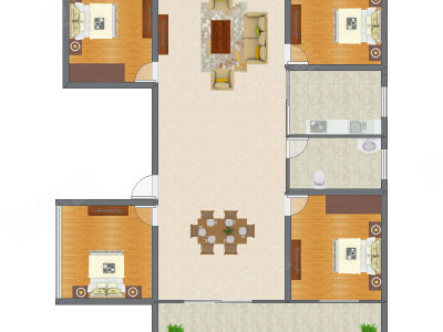 4室2厅 143.75平米