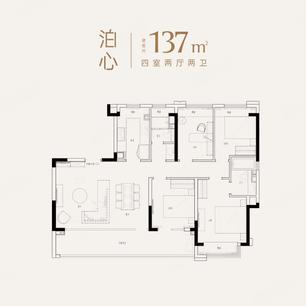 吴风宸樾府4室2厅137㎡305万二手房图片