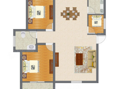 3室2厅 78.76平米
