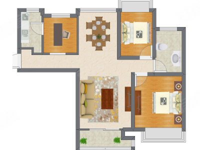 3室2厅 90.35平米